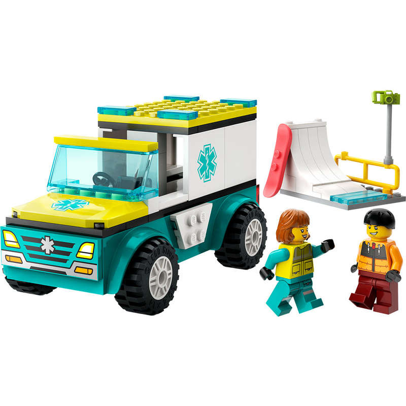 LEGO® 60403 City Great Vehicles - Emergency Ambulance And Snowboarder