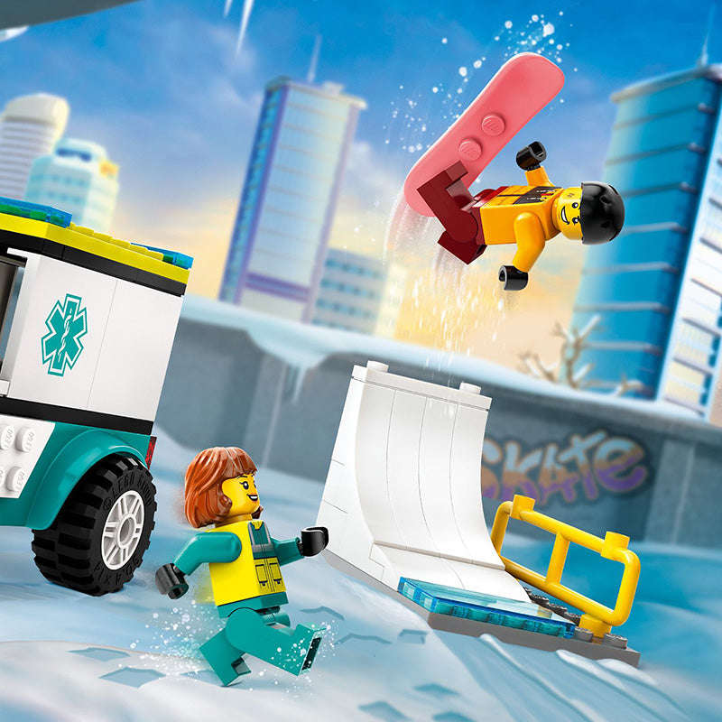 LEGO® 60403 City Great Vehicles - Emergency Ambulance And Snowboarder