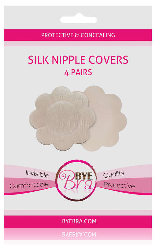 BYE BRA Nude Silk Nipple Covers (4 Pairs)