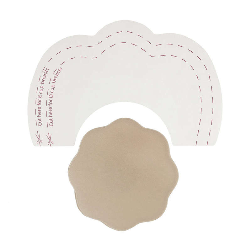 Breast Lift Tape cup D - F with Nude Silicone Nipple Covers - NUDE