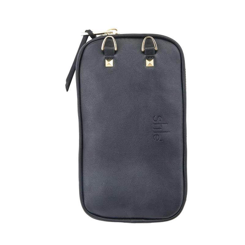 The Classic Pouch and Sara Strap in Black