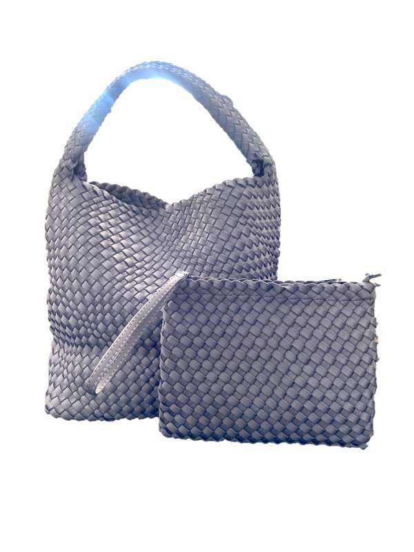 Maxi Stylin' Woven Handbag and Wristlet Set