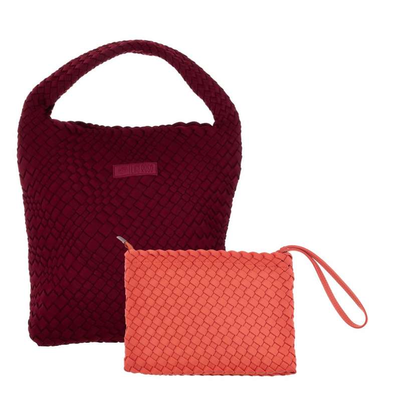 Midi Stylin' Woven Bag + Wristlet Set