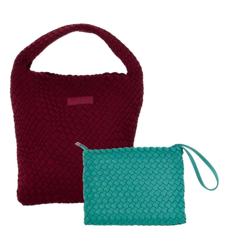 Midi Stylin' Woven Bag + Wristlet Set