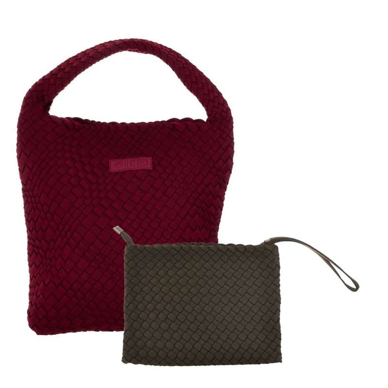 Midi Stylin' Woven Bag + Wristlet Set