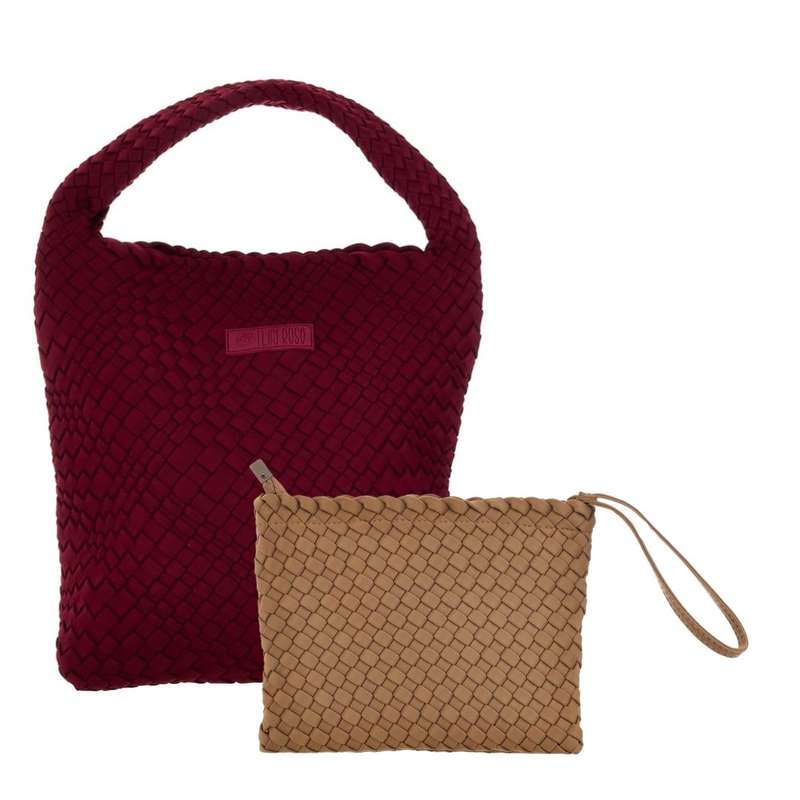 Midi Stylin' Woven Bag + Wristlet Set