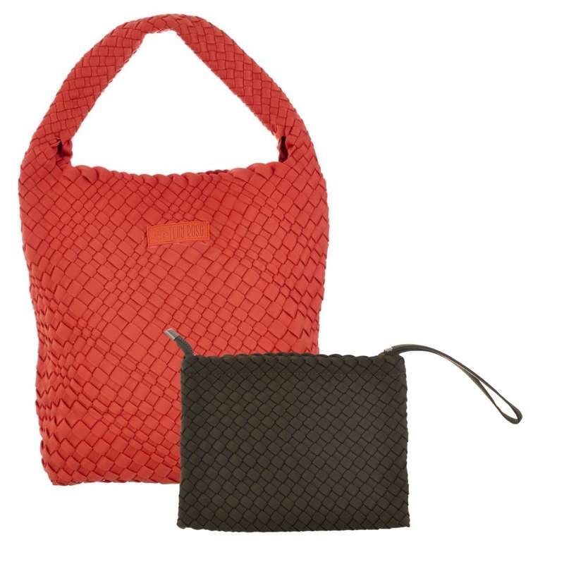 Midi Stylin' Woven Bag + Wristlet Set