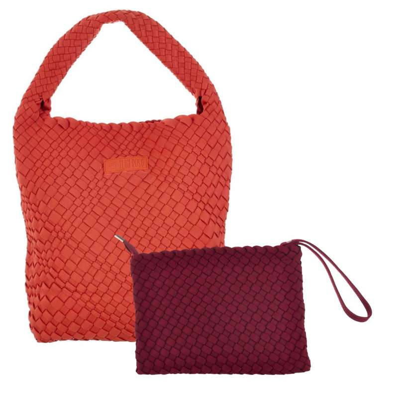 Midi Stylin' Woven Bag + Wristlet Set
