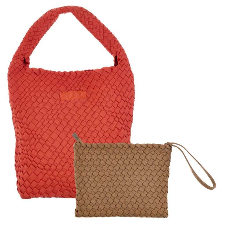 Midi Stylin' Woven Bag + Wristlet Set