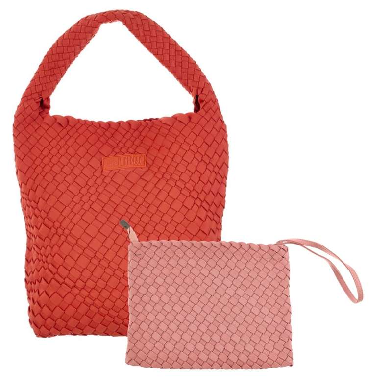 Midi Stylin' Woven Bag + Wristlet Set