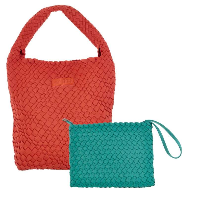 Midi Stylin' Woven Bag + Wristlet Set