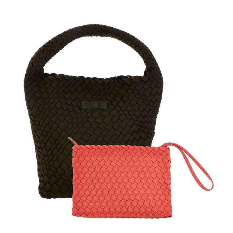 Midi Stylin' Woven Bag + Wristlet Set