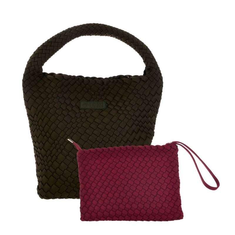 Midi Stylin' Woven Bag + Wristlet Set