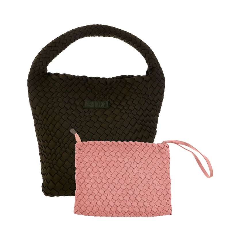 Midi Stylin' Woven Bag + Wristlet Set