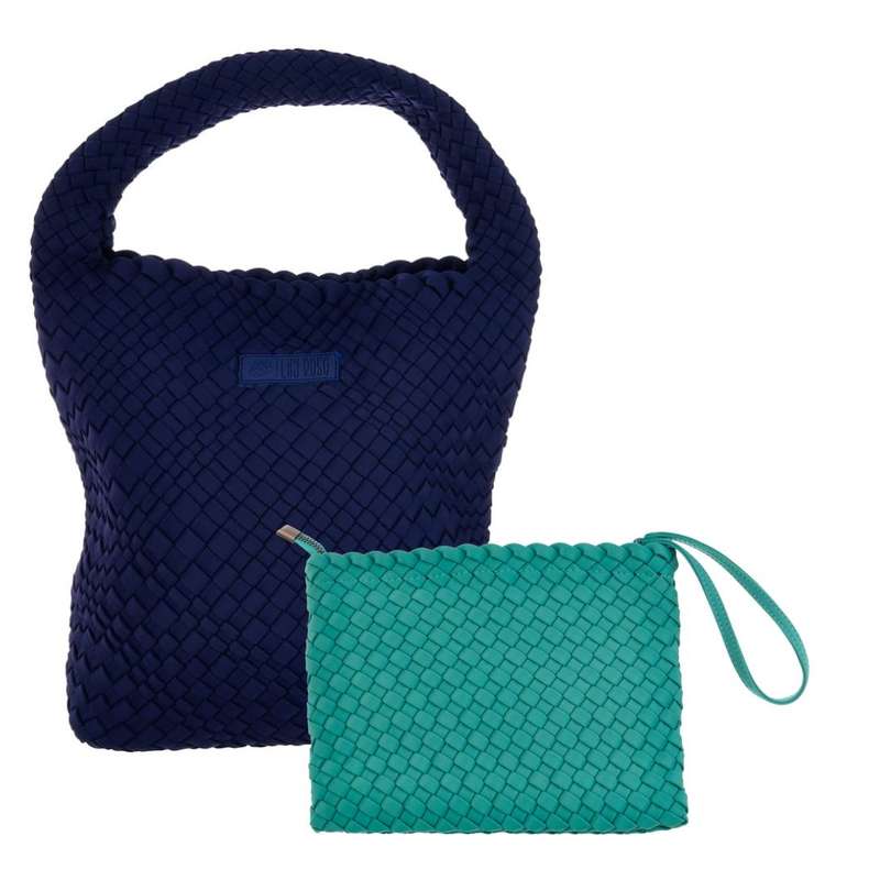 Midi Stylin' Woven Bag + Wristlet Set