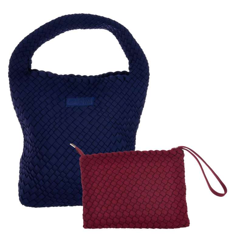 Midi Stylin' Woven Bag + Wristlet Set
