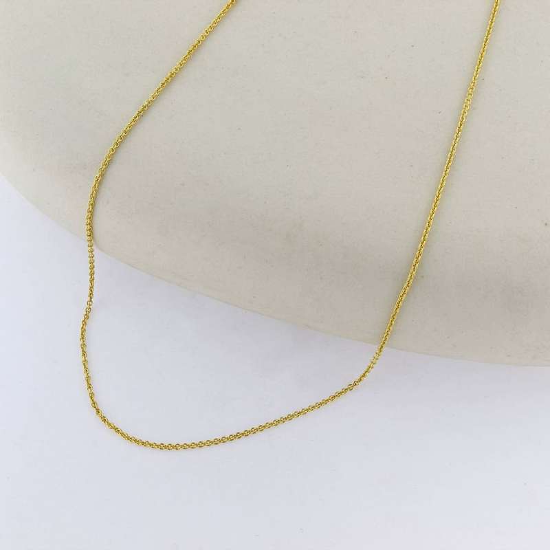 9K Bonded Yellow Gold 35g Anchor Chain 45cm