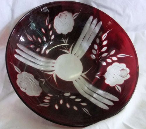 Crystal Maroon Bowl