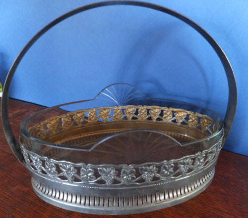 Third Reich Tin Centrepiece with original glass