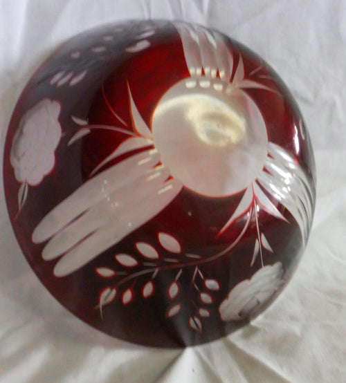 Crystal Maroon Bowl
