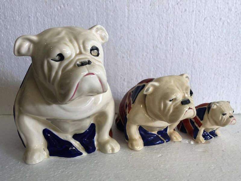 Royal Doulton set of three British Bulldogs