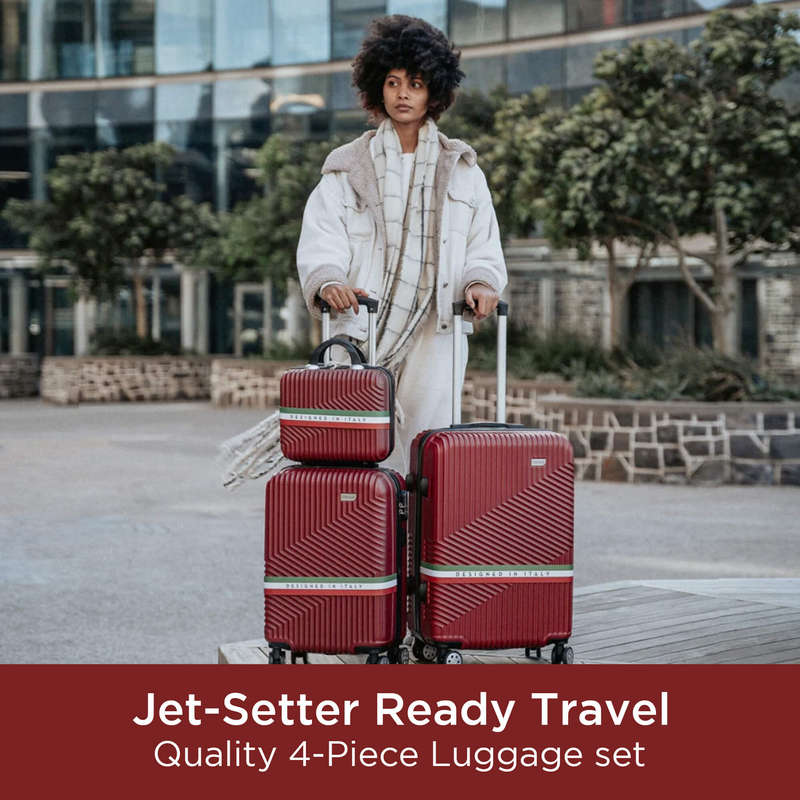 Roma Hardshell Luggage Set with Spinner Wheels & TSA Lock