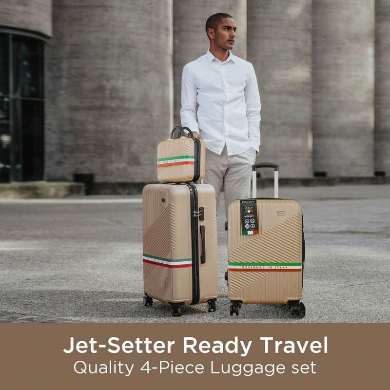 Roma Hardshell Luggage Set with Spinner Wheels & TSA Lock