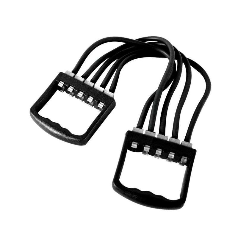 Resistance Band Chest Expander with 5 Detachable Latex Cords