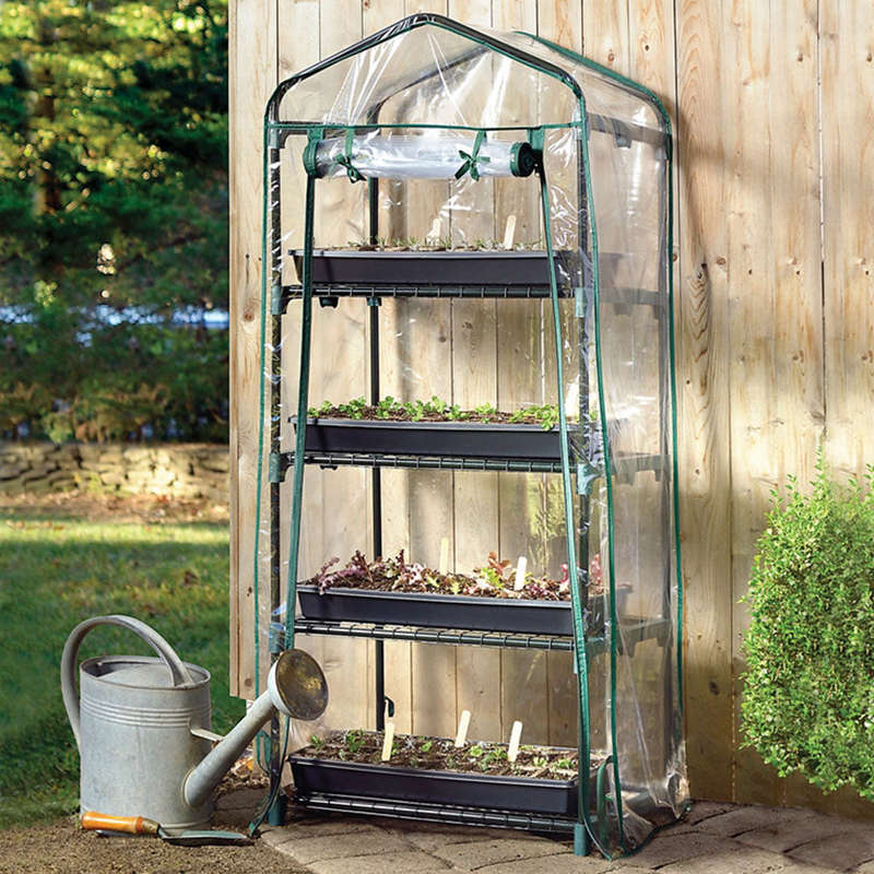 Greenhouse with 4 Shelves - 50 x 45 x 130cm