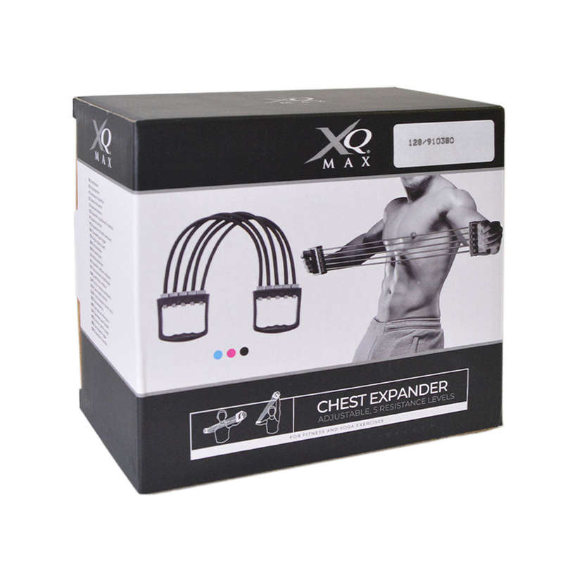 Resistance Band Chest Expander with 5 Detachable Latex Cords