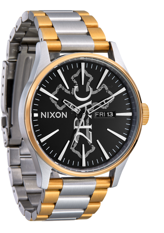 NIXON 2PAC Sentry Stainless Steel - Gold,Silver & Black Unisex Watch | A13795196-00