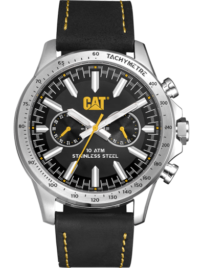 CAT Boston Multi Black Leather Men's Watch | AD.149.34.131