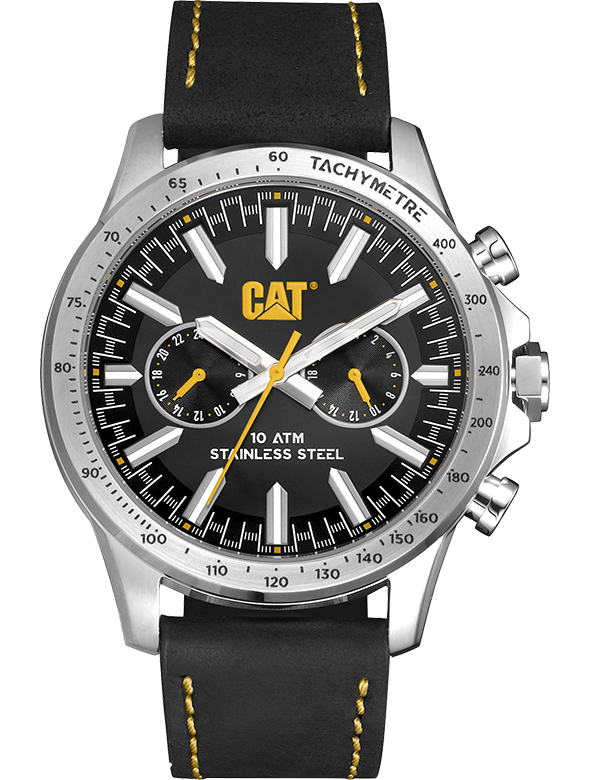 CAT Boston Multi Black Leather Men's Watch | AD.149.34.131