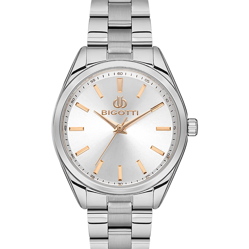 Bigotti Silver with Rose Gold Accents Women's Watch | BG.1.10501-1