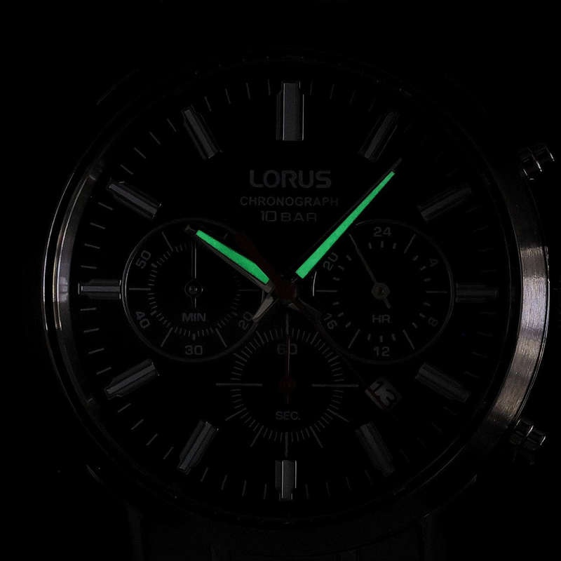 Lorus Stainless Steel Green Dial Chronograph Men's Watch  | RT375KX9