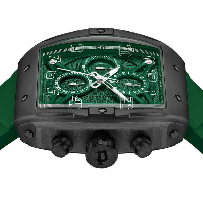 Police Coswig Green Silicon Men's Watch | PEWGO0063103