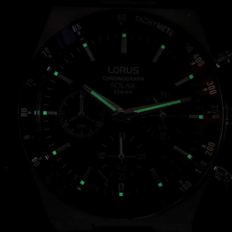 Lorus Blue Dial Chronograph Stainless Steel Men's Watch | RZ521AX9