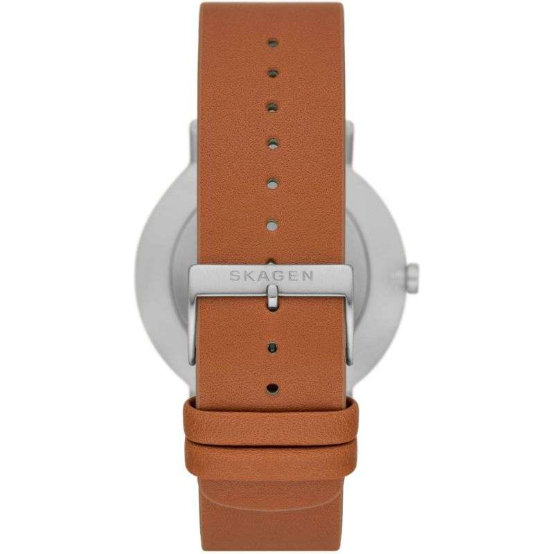 Skagen Kuppel Two-Hand Sub-Second Brown Leather Men's Watch | SKW6888