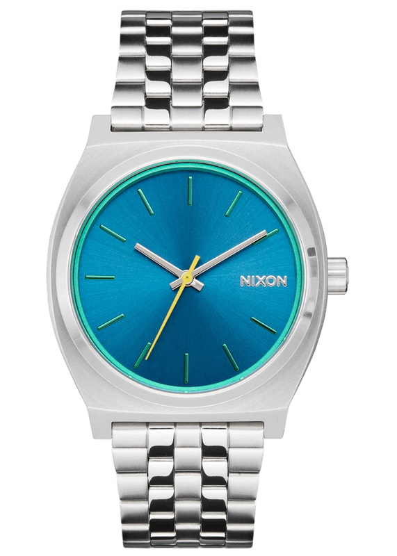 Nixon Time Teller Silver Byron Blue Unisex Watch | A0455302-00