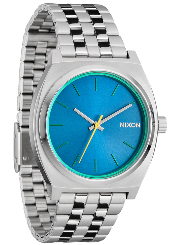 Nixon Time Teller Silver Byron Blue Unisex Watch | A0455302-00