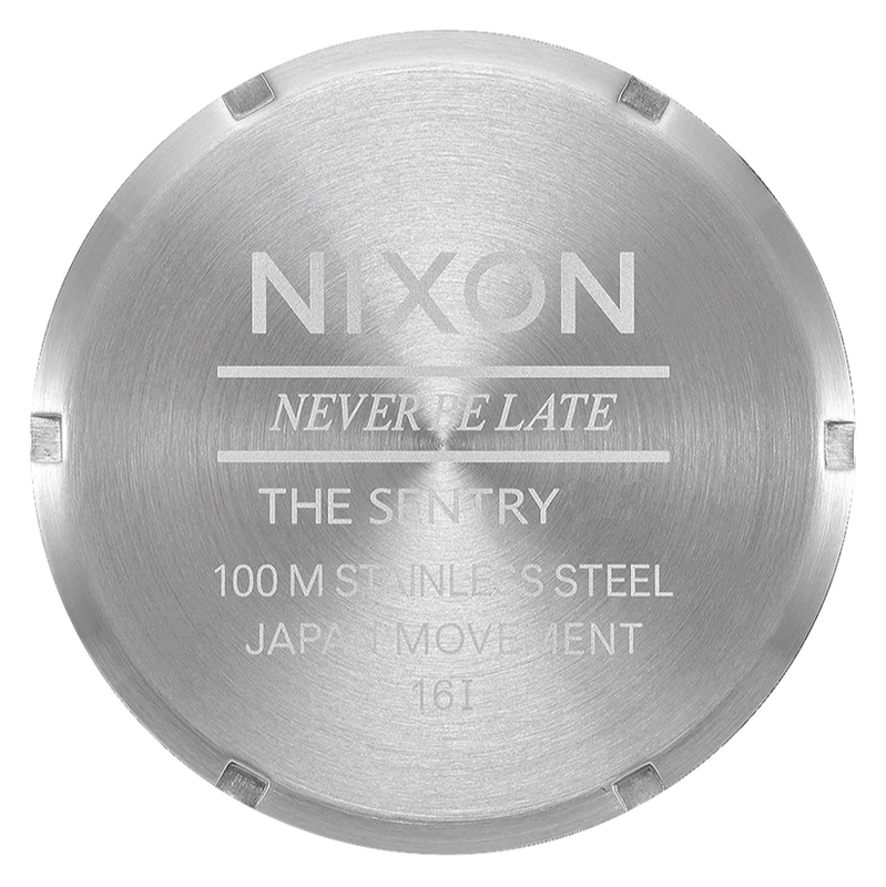 Nixon  Silver Dial Black Leather Strap Unisex Watch | A1055269-00