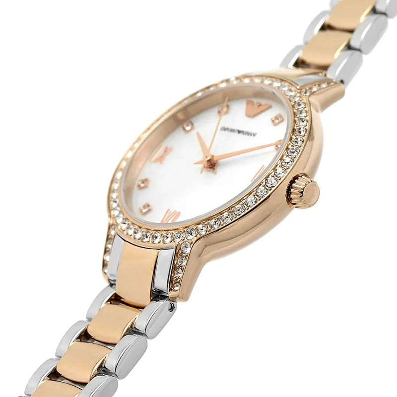 Emporio Armani Three-Hand Rose Gold-Tone Stainless Steel Women's Watch | AR11499