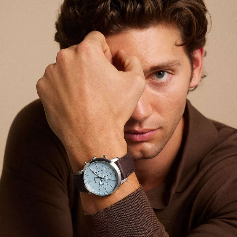 Fossil Neutra Chronograph Brown Leather Mens Watch | FS6109