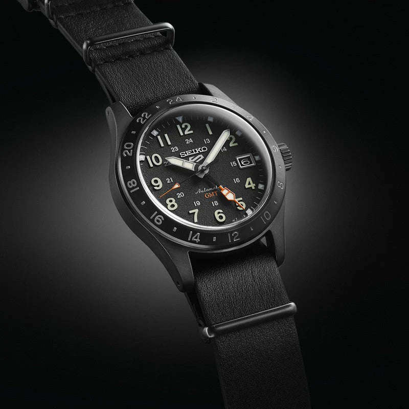 Seiko 5 Sports Automatic GMT Black Dial Men's Watch | SSK025K1