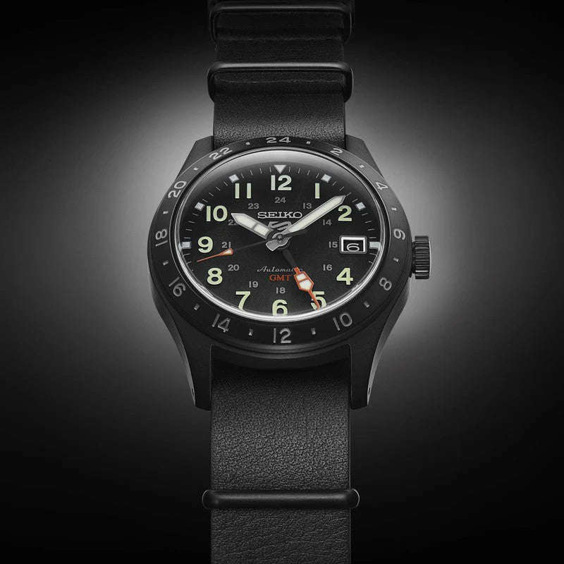 Seiko 5 Sports Automatic GMT Black Dial Men's Watch | SSK025K1