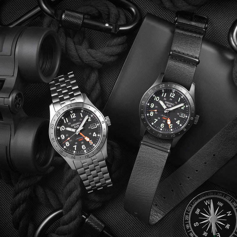 Seiko 5 Sports Automatic GMT Black Dial Men's Watch | SSK025K1