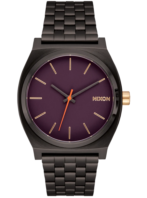 Nixon Gunmetal Blackberry Gold Stainless Steel Unisex Watch | A0455270-00