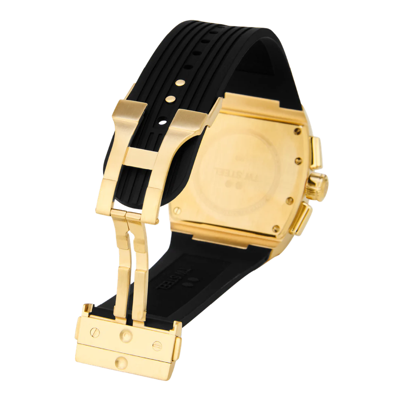 TW Steel  Black & Gold Tonneau Mens Watch | TO2