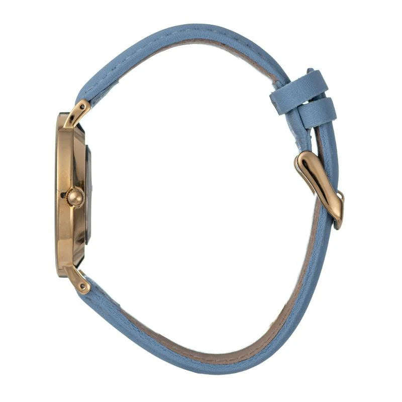 Hallmark white Dial Dusk Blue leather Strap Womens Watch | HL2059A