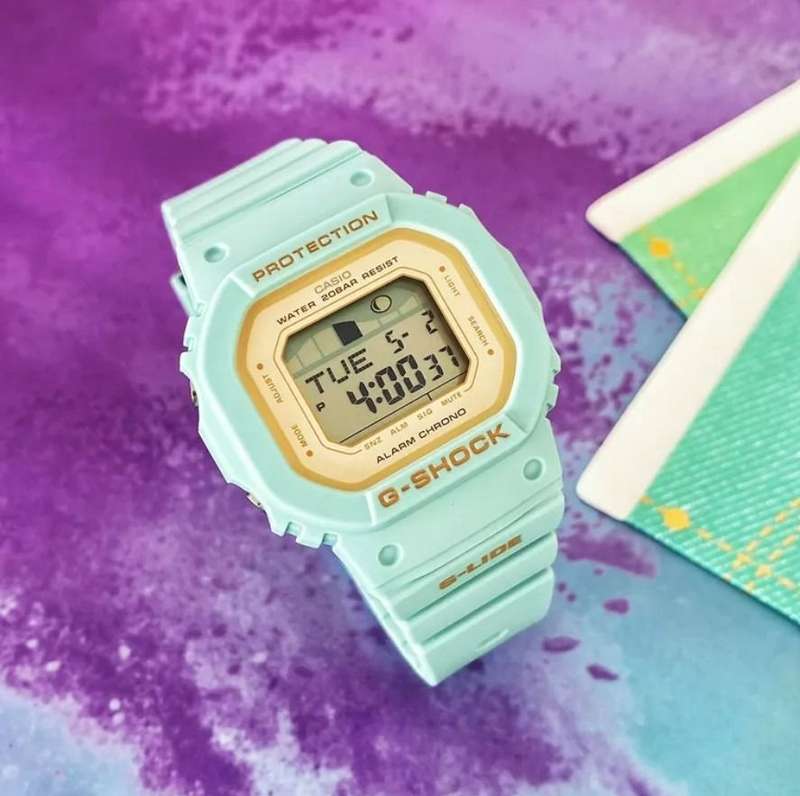 Casio G-Lide Light Blue 100m Standard Digital Women's Watch | GLX-S5600-3DR